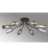 Harpursville Ceiling 8 Light G9 Anthracite/Satin Nickel/Smoked Glass-3