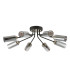 Harpursville Ceiling 8 Light G9 Anthracite/Satin Nickel/Smoked Glass-4