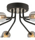 Harpursville Ceiling 8 Light G9 Anthracite/Satin Nickel/Smoked Glass-5