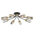 Harpursville Ceiling 8 Light G9 Satin Black/Gold/Smoked Glass-1
