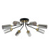 Harpursville Ceiling 8 Light G9 Satin Black/Gold/Smoked Glass-4