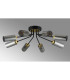 Harpursville Ceiling 8 Light G9 Satin Black/Gold/Smoked Glass-8