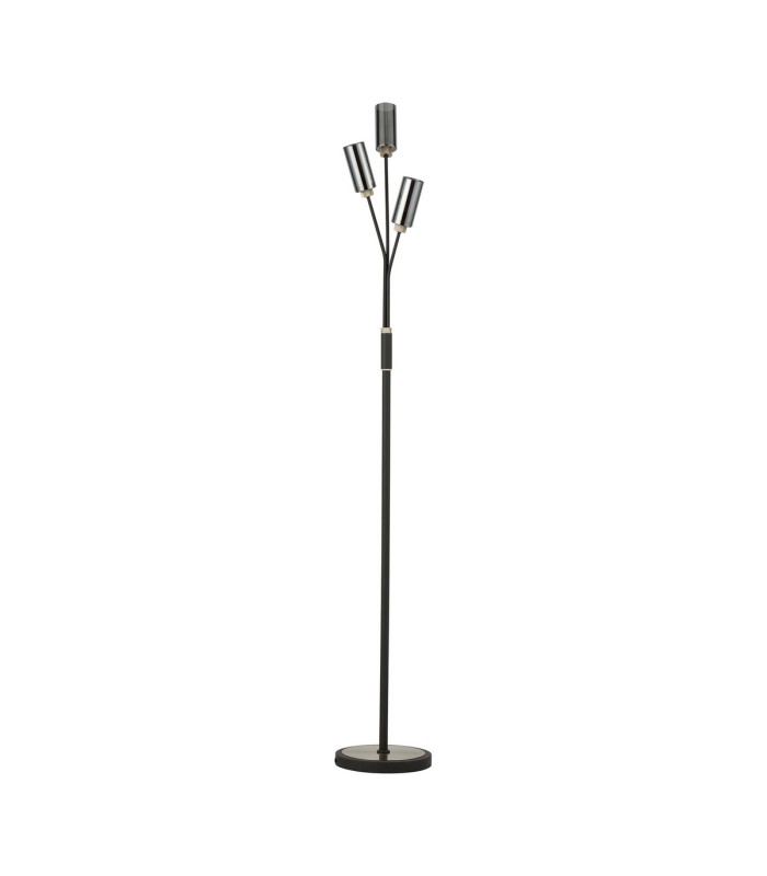 Harpursville Floor Lamp 3 Light G9 Anthracite/Satin Nickel/Smoked Glass-4