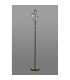 Harpursville Floor Lamp 3 Light G9 Satin Black/Gold/Smoked Glass-3