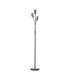 Harpursville Floor Lamp 3 Light G9 Satin Black/Gold/Smoked Glass-4