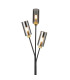 Harpursville Floor Lamp 3 Light G9 Satin Black/Gold/Smoked Glass-5
