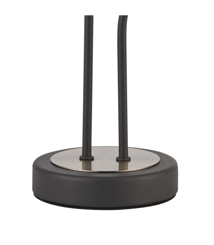 Harpursville Table Lamp 2 Light G9 Anthracite/Satin Nickel/Smoked Glass-5