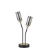 Harpursville Table Lamp 2 Light G9 Satin Black/Gold/Smoked Glass-4