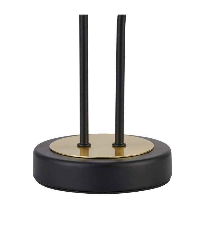 Harpursville Table Lamp 2 Light G9 Satin Black/Gold/Smoked Glass-5