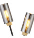Harpursville Table Lamp 2 Light G9 Satin Black/Gold/Smoked Glass-6