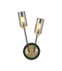 Harpursville Wall Lamp 2 Light G9 Satin Black/Gold/Smoked Glass-1