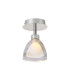Baldwin 12cm Flush Curved Cone Glass (U) 1 Light G9 Polished Chrome/Iridescent/Opal-1