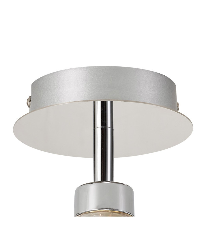 Baldwin 12cm Flush Curved Cone Glass (U) 1 Light G9 Polished Chrome/Iridescent/Opal-5