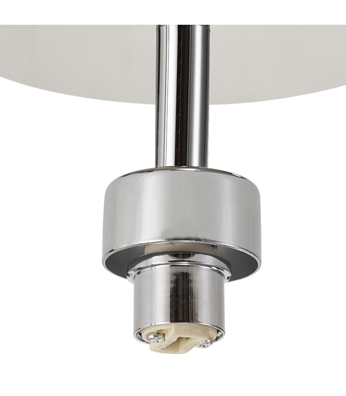 Baldwin 12cm Flush Curved Cone Glass (U) 1 Light G9 Polished Chrome/Iridescent/Opal-9