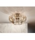 9 Light Crystal Flush Ceiling Light Chrome, champagne, G9 - 1
