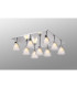 Baldwin Square Flush Curved Cone Glass (U) 9 Light G9 Polished Chrome/Iridescent/Opal/Silver-3