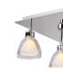 Baldwin Square Flush Curved Cone Glass (U) 9 Light G9 Polished Chrome/Iridescent/Opal/Silver-6
