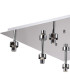 Baldwin Square Flush Curved Cone Glass (U) 9 Light G9 Polished Chrome/Iridescent/Opal/Silver-8