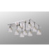 Baldwin Square Flush Curved Cone Glass (U) 9 Light G9 Polished Chrome/Iridescent/Opal/Silver-13