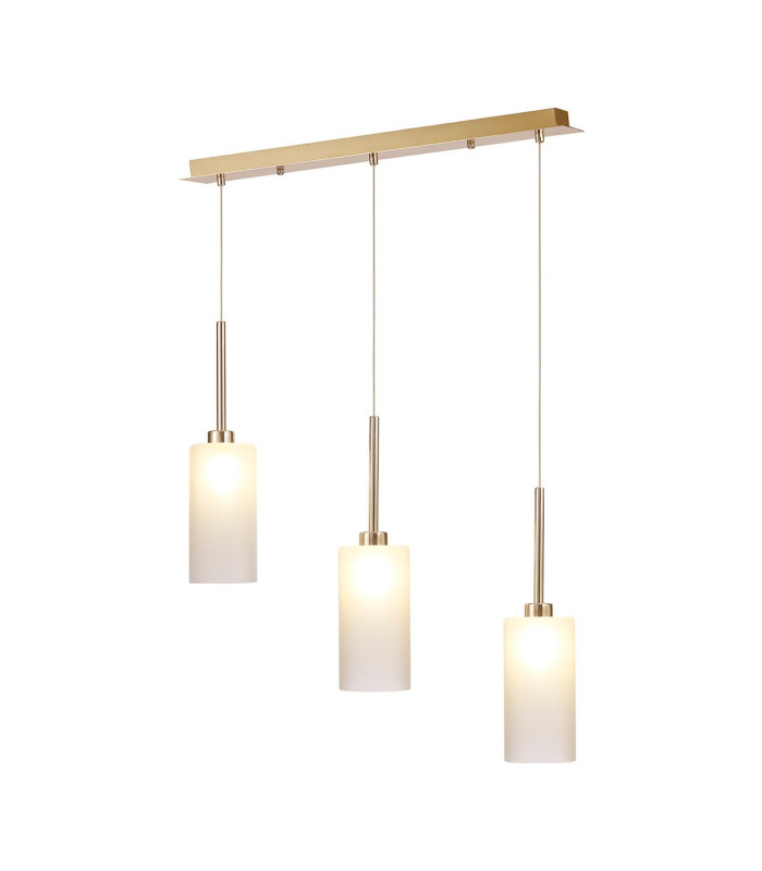 Baldwin Linear Pendant 2m 3 x G9 French Gold/Frosted Type A Shade-1