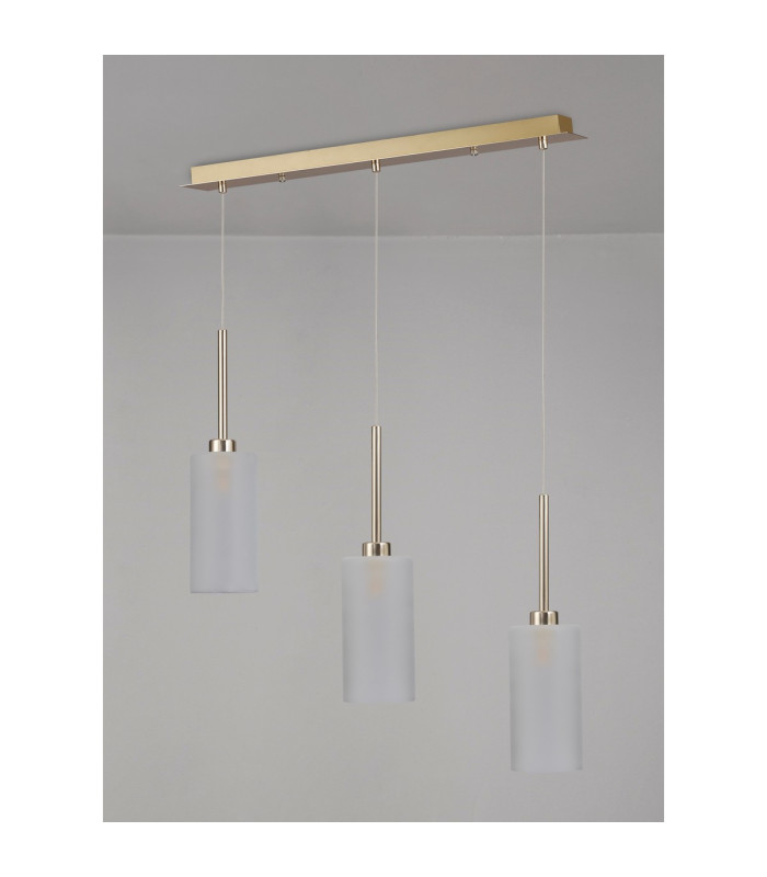 Baldwin Linear Pendant 2m 3 x G9 French Gold/Frosted Type A Shade-10
