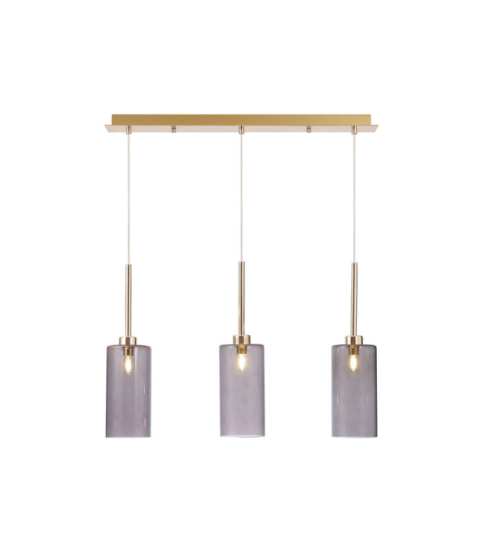Baldwin Linear Pendant 2m 3 x G9 French Gold/Smoked Type A Shade-1
