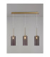 Baldwin Linear Pendant 2m 3 x G9 French Gold/Smoked Type A Shade-3