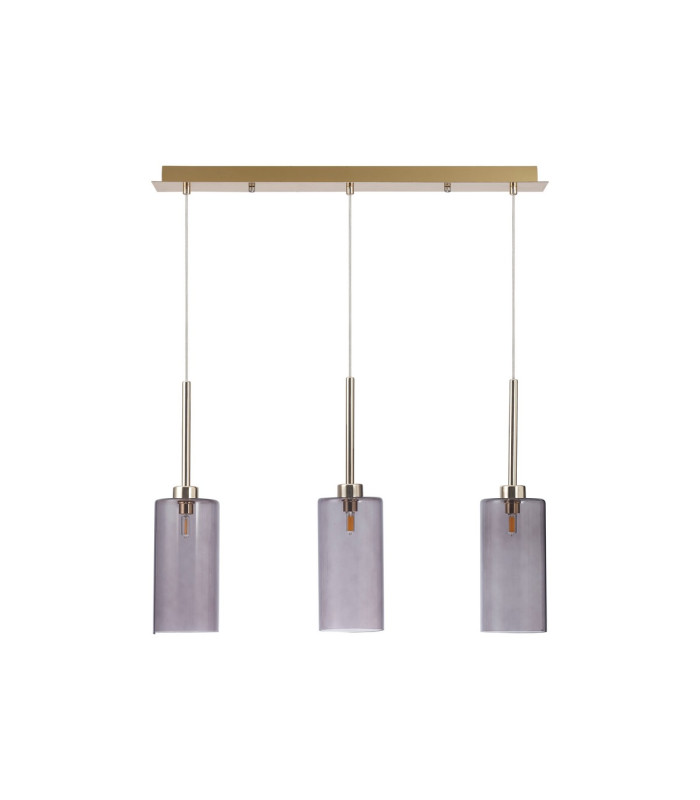 Baldwin Linear Pendant 2m 3 x G9 French Gold/Smoked Type A Shade-4
