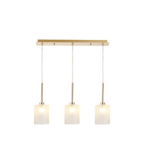 Baldwin Linear Pendant 2m 3 x G9 French Gold/Frosted Type B Shade-1