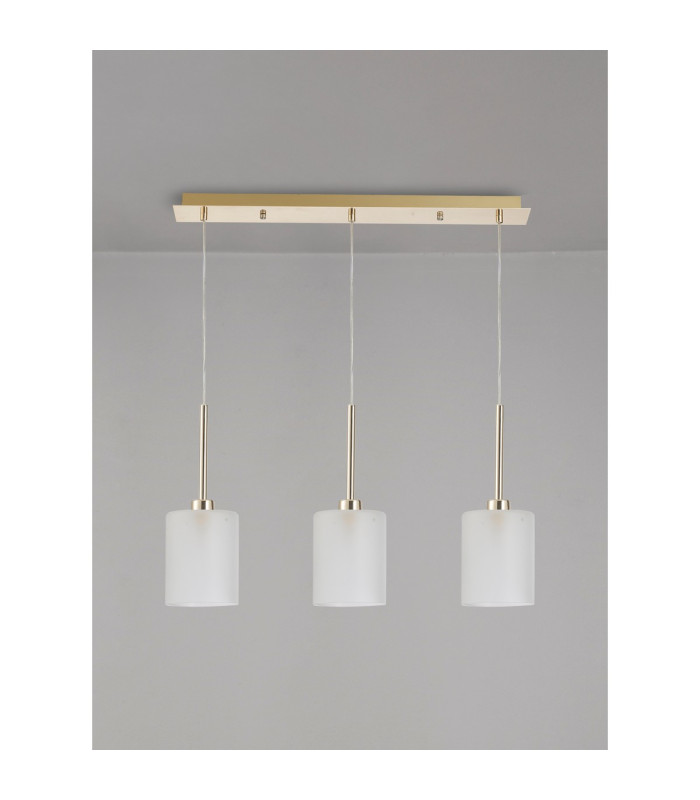Baldwin Linear Pendant 2m 3 x G9 French Gold/Frosted Type B Shade-10