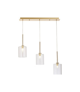 Baldwin Linear Pendant 2m 3 x G9 French Gold/Clear Type B Shade-1