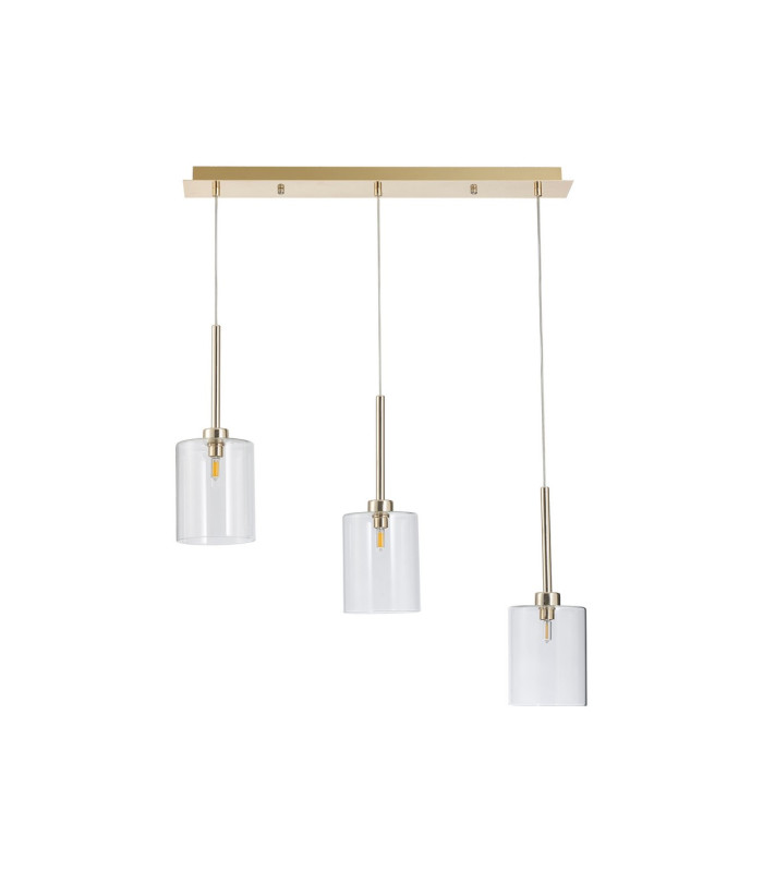 Baldwin Linear Pendant 2m 3 x G9 French Gold/Clear Type B Shade-4