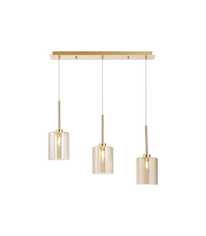 Baldwin Linear Pendant 2m 3 x G9 French Gold/Cognac Type B Shade-1