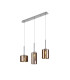 Baldwin Linear Pendant 2m 3 x G9 Polished Chrome/Copper Type A