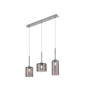 Baldwin Linear Pendant 2m 3 x G9 Polished Chrome/Smoked Type A