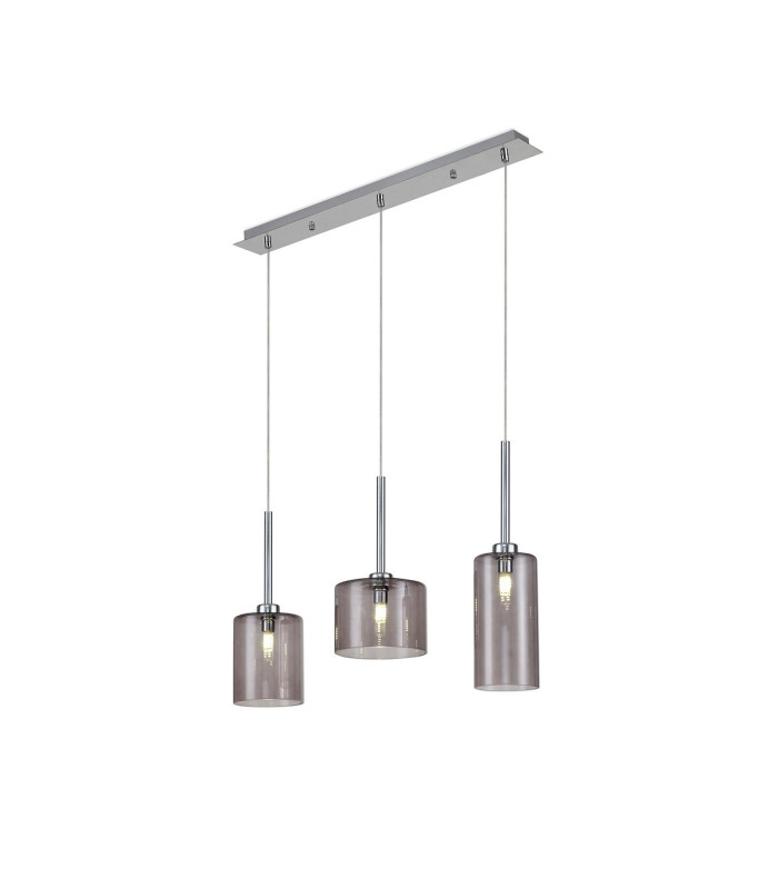Baldwin Linear Pendant 2m 3 x G9 Polished Chrome/Smoked Type A