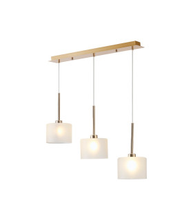 Baldwin Linear Pendant 2m 3 x G9 French Gold/Frosted Type C Shade-1