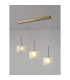 Baldwin Linear Pendant 2m 3 x G9 French Gold/Frosted Type C Shade-3