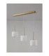 Baldwin Linear Pendant 2m 3 x G9 French Gold/Frosted Type C Shade-10