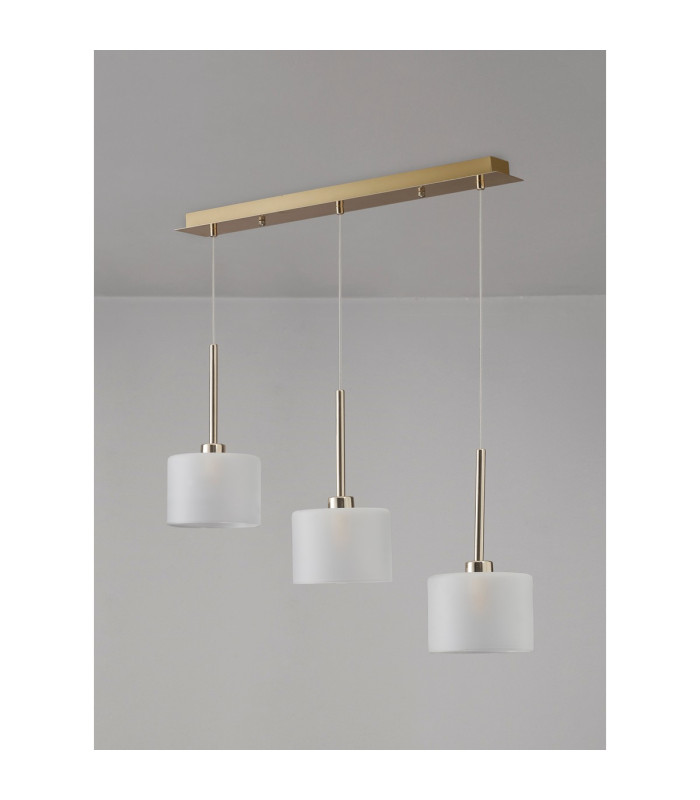 Baldwin Linear Pendant 2m 3 x G9 French Gold/Frosted Type C Shade-10
