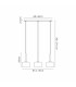 Baldwin Linear Pendant 2m 3 x G9 French Gold/Cognac Type C Shade-2