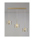 Baldwin Linear Pendant 2m 3 x G9 French Gold/Cognac Type C Shade-3