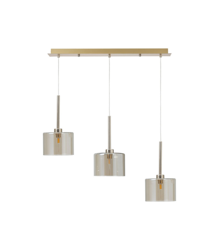 Baldwin Linear Pendant 2m 3 x G9 French Gold/Cognac Type C Shade-4