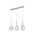 Baldwin Linear Pendant 2m 3 x G9 Polished Chrome/Cognac/Frosted Type B