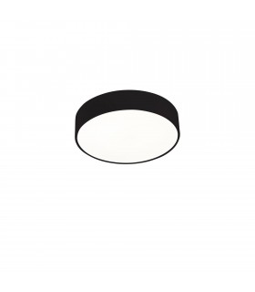 LED Round Flush Ceiling Light Black 33cm 2720lm 3000K - 1