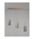 Baldwin Linear Pendant 2m 3 x G9 French Gold/Chrome Type A Shade-10