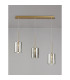 Baldwin Linear Pendant 2m 3 x G9 French Gold/Chrome Lined Type B Shade-3