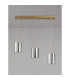 Baldwin Linear Pendant 2m 3 x G9 French Gold/Chrome Lined Type B Shade-10