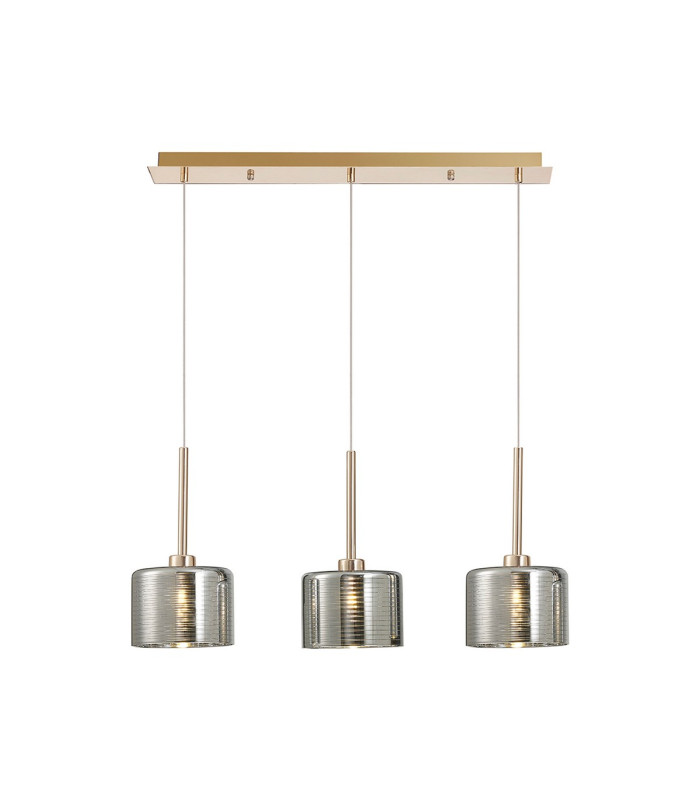 Baldwin Linear Pendant 2m 3 x G9 French Gold/Chrome Type C Shade-1