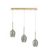 Baldwin Linear Pendant 2m 3 x G9 French Gold/Smoke/Frosted Type D Shade-4
